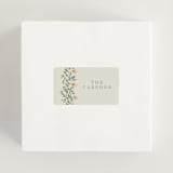 "Framed Floral" - Wedding Favor Stickers in Mustard by Baumbirdy - In use