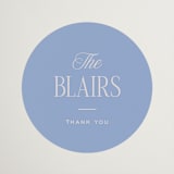 "Threaded" - Wedding Favor Stickers in Canopy by Pixel and Hank - Front