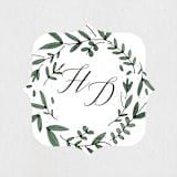 "Floral Wreath" - Wedding Favor Stickers in Fresh by Kelly Schmidt - Front