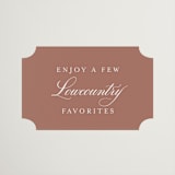 "Charleston" - Wedding Favor Stickers in Blush by Megan Davis - Front