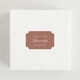 "Charleston" - Wedding Favor Stickers in Blush by Megan Davis - In use