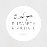 "Symphony" - Wedding Favor Stickers in Pearl by Jackie Mangiolino - Front