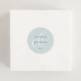 "Empire" - Wedding Favor Stickers in Dusty Blue by Jennifer Postorino - In use