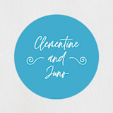 "darby" - Wedding Favor Stickers in Azure by Kelly Watkins - Front
