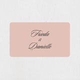 "Modern Squares" - Wedding Favor Stickers in Flamingo by FRANI - Front
