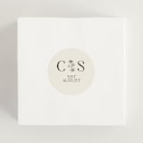 "Floral Emblem" - Wedding Favor Stickers in Cream by Baumbirdy - In use