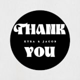 "boba" - Wedding Favor Stickers in Onyx by Up Up Creative - Front