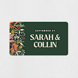 "Bridal Bouquet" - Wedding Favor Stickers in Verde by Kindred Fields - Front