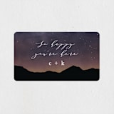 "Starry Skies" - Wedding Favor Stickers in Twilight by Kelly Schmidt - Front
