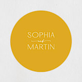 "Otomi" - Wedding Favor Stickers in Sunshine by Shari Margolin - Front