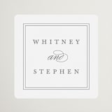 "Crawford" - Wedding Favor Stickers in Ivory by Amy Kross - Front