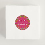 "Varna" - Wedding Favor Stickers in Fuchsia by Pati Cascino - In use