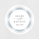 "AKARI" - Wedding Favor Stickers in Wave by Melanie Kosuge - Front