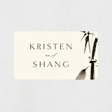 "Bambusa" - Wedding Favor Stickers in Almond by Anastasia Makarova - Front