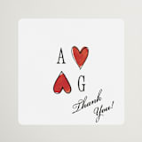 "Two Hearts" - Wedding Favor Stickers in Lily by Pati Cascino - Front