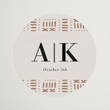 "Amari" - Wedding Favor Stickers in Ivory by Oma N. Ramkhelawan - Front