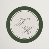 "Emerson" - Wedding Favor Stickers in Evergreen by Kelly Watkins - Front