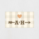 "Love Struck" - Wedding Favor Stickers in Pale Salmon Peach by The Social Type - Front