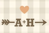 "Love Struck" - Wedding Favor Stickers in Pale Salmon Peach by The Social Type - In use
