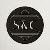 "Geometric Deco" - Wedding Favor Stickers in Midnight by GeekInk Design - Front