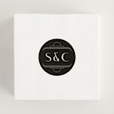 "Geometric Deco" - Wedding Favor Stickers in Midnight by GeekInk Design - In use