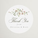 "Posy" - Wedding Favor Stickers in Blush by Everett Paper Goods - Front