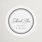 "Lustre" - Wedding Favor Stickers in Cloud by Nicole Walsh - Front