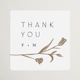 "Perennial" - Wedding Favor Stickers in Cotton by Amy Kross - Front