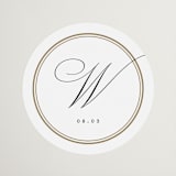 "Elegant Type" - Wedding Favor Stickers in Pearl by Leah Bisch - Front