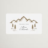 "Summit Serenity" - Wedding Favor Stickers in Quartz by Ana de Sousa - Front