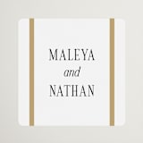 "Magazine" - Wedding Favor Stickers in Lace by Kaydi Bishop - Front