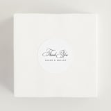 "Loren" - Wedding Favor Stickers in Cotton by Christie Garcia - In use