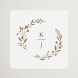 "Embrace" - Wedding Favor Stickers in Cloudy by Jennifer Postorino - Front
