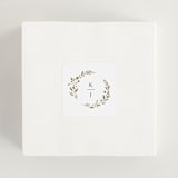 "Embrace" - Wedding Favor Stickers in Cloudy by Jennifer Postorino - In use