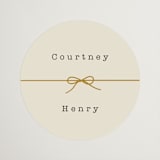 "Bow Tie" - Wedding Favor Stickers in Ivory by Baumbirdy - Front