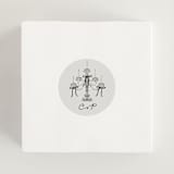 "Hand Illustrated Whimsical Chandelier" - Wedding Favor Stickers in Noir by Jackie Crawford - In use