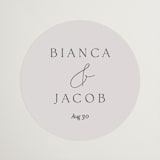 "Eloquent" - Wedding Favor Stickers in Ivory by Angela Thompson - Front