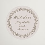 "Manuet" - Wedding Favor Stickers in Vanilla by Petra Kern - Front