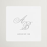 "Formally" - Wedding Favor Stickers in Mist by Sarah Brown - Front