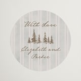 "Mountain Love" - Wedding Favor Stickers in Dew by Petra Kern - Front