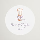 "tablescape drawing" - Wedding Favor Stickers in Hydrangea by Cass Loh - Front
