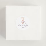 "tablescape drawing" - Wedding Favor Stickers in Hydrangea by Cass Loh - In use