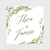 "Garden Glamour" - Wedding Favor Stickers in Sage by Kristen Smith - Front