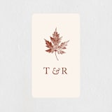 "Leaf Print" - Wedding Favor Stickers in Rust by Katharine Watson - Front