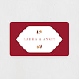 "Jaipur" - Wedding Favor Stickers in Ruby by Mansi Verma - Front