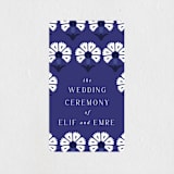 "Topkapi" - Wedding Favor Stickers in Cobalt by Nazia Hyder - Front