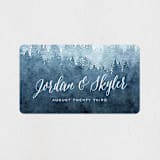 "Mountain Retreat" - Wedding Favor Stickers in Evening Sky by Design Lotus - Front