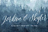 "Mountain Retreat" - Wedding Favor Stickers in Evening Sky by Design Lotus - In use