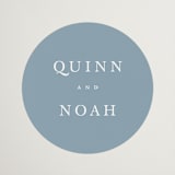 "Elegant bevel" - Wedding Favor Stickers in Dusty Blue by Stacey Meacham - Front