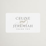 "Left Align" - Wedding Favor Stickers in Silk by Kelly Schmidt - Front